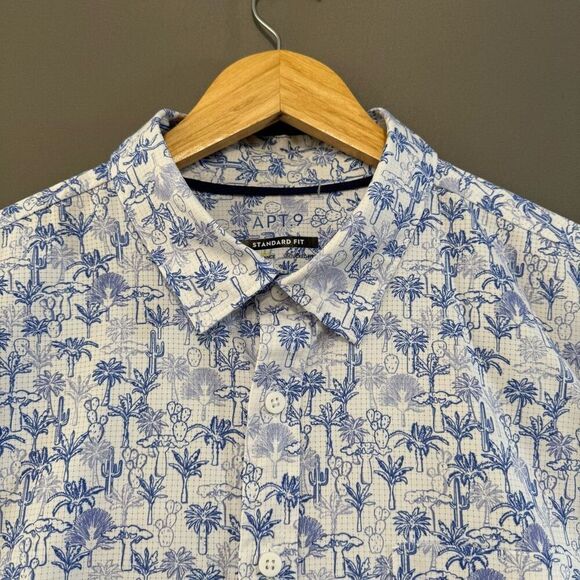 Apt. 9 Men’s Button Up Shirt Untucked Standard Fit Performance Shirt Size 2XL - Picture 2 of 6